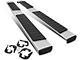 6.25-Inch Running Boards; Silver (07-19 Silverado 2500 HD Extended/Double Cab)