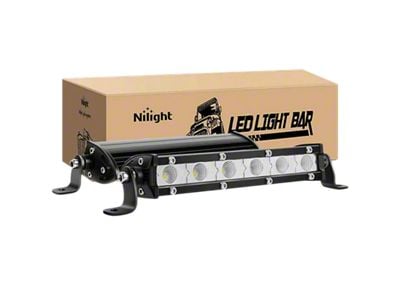 7-Inch Ultra-Slim Single Row LED Light Bars; Flood/Spot Combo (Universal; Some Adaptation May Be Required)