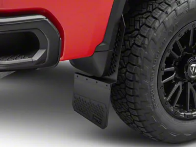 REK-mesh Universal Offset Standard 12-Inch Wide Mud Flaps with Black Logo; Front or Rear (Universal; Some Adaptation May Be Required)
