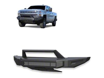 Armour II Heavy Duty Modular Front Bumper with Bull Nose and Skid Plate (15-19 Silverado 2500 HD)