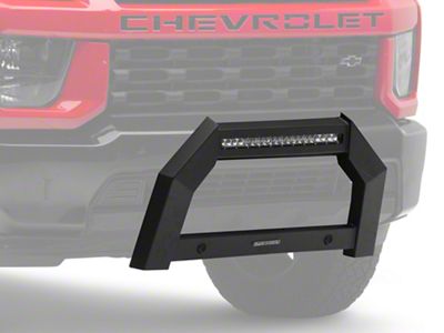 Armour LED Bull Bar; Matte Black (20-24 Silverado 2500 HD)