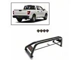 Atlas Roll Bar with 7-Inch Black Round LED Lights; Black (07-26 Silverado 2500 HD)