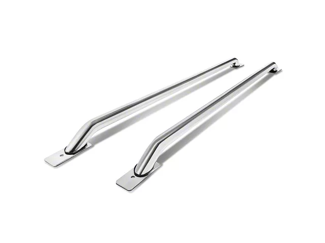 Chrome Box Rails Silverado 2500 Bed Rails; Chrome (01-06 Silverado 2500 HD w/ 6.50-Foot ...
