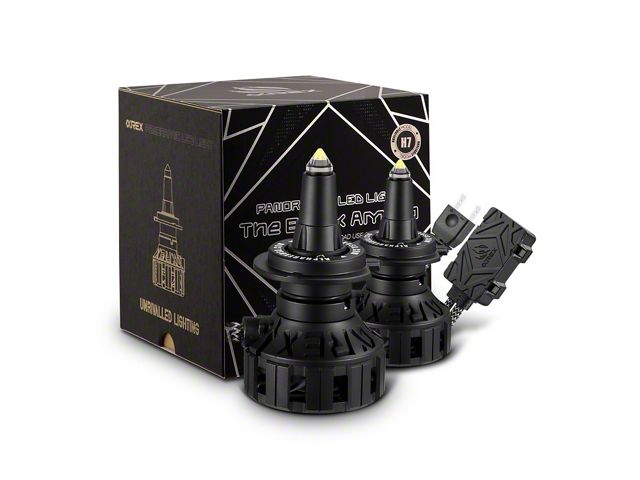 AlphaRex Black Ammo Panoramic LED Headlight Bulbs; Low Beam; H11 (20-24 Silverado 2500 HD w/ Factory Halogen Headlights)