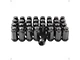 Black Bulge Acorn Lug Nut Kit; 14mm x 1.5; Set of 32 (07-24 Silverado 2500 HD)