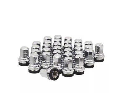 Black OE Style Lug Nuts; M14x1.5; Set of 32 (07-25 Silverado 2500 HD)