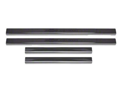 Putco Black Platinum Door Sills with Bow Tie Etching (20-24 Silverado 2500 HD Crew Cab)