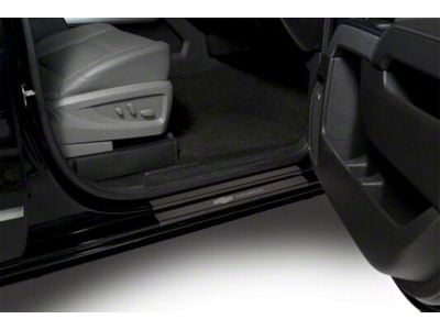 Putco Black Platinum Door Sills with Chevrolet Logo (15-19 Silverado 2500 HD Double Cab)