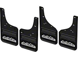 Black Wrap No-Drill Mud Flaps with High Country Logo; Front and Rear (20-25 Silverado 2500 HD)