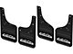 Black Wrap No-Drill Mud Flaps with High Country Logo; Front and Rear (20-24 Silverado 2500 HD)