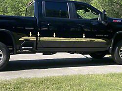 Body Side Molding Accent Trim; Stainless Steel (20-25 Silverado 2500 HD Crew Cab)