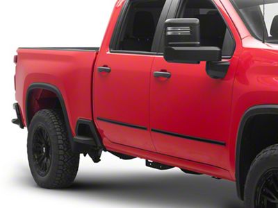 Chrome Delete Body Side Moldings; Gloss Black (15-25 Silverado 2500 HD)