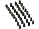 Bulge Black Acorn Lug Nut Kit; 14mm x 1.5; Set of 32 (07-25 Silverado 2500 HD)
