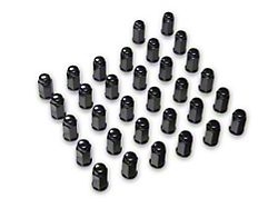 Bulge Black Acorn Lug Nut Kit; 14mm x 1.5; Set of 32 (07-25 Silverado 2500 HD)