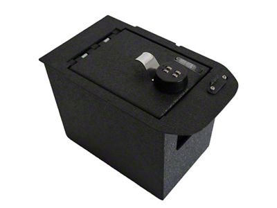 Center Console Safe with 4-Digit Combo Lock; Black (22-24 Silverado 2500 HD)