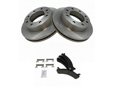 Ceramic 8-Lug Brake Rotor and Pad Kit; Front (07-10 Silverado 2500 HD)