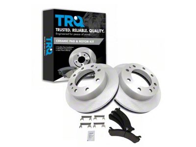 Ceramic 8-Lug Brake Rotor and Pad Kit; Front (07-10 Silverado 2500 HD)