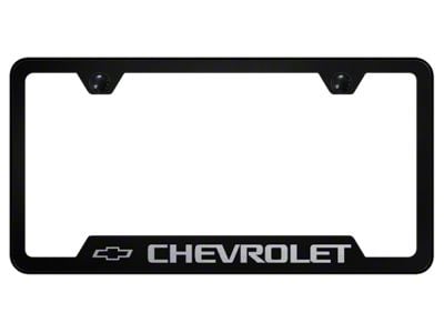 Chevrolet Laser Etched Cut-Out License Plate Frame (Universal; Some Adaptation May Be Required)