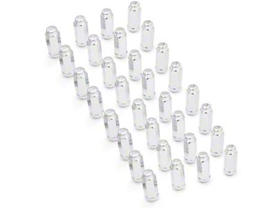 Chrome Bulge Acorn Lug Nut Kit; 14mm x 1.5; Set of 32 (07-25 Silverado 2500 HD)