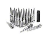 Chrome Extended Spiked Lug Nuts; M14x1.5; Set of 32 (07-26 Silverado 2500 HD)