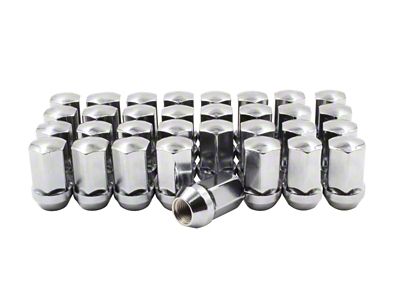 Chrome OEM Style Lug Nut Kit; 14mm x 1.5; Set of 32 (07-25 Silverado 2500 HD)