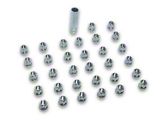 Chrome Open End Spline Lug Nuts; M14 x 1.5; Set of 32 (07-26 Silverado 2500 HD)
