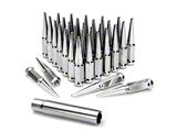 Chrome Spiked Lug Nuts; M14x1.5; Set of 32 (07-25 Silverado 2500 HD)