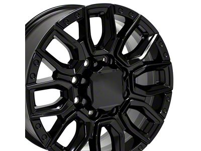 CV97A Black 8-Lug Wheel; 20x8.5; 12mm Offset (07-10 Silverado 2500 HD)
