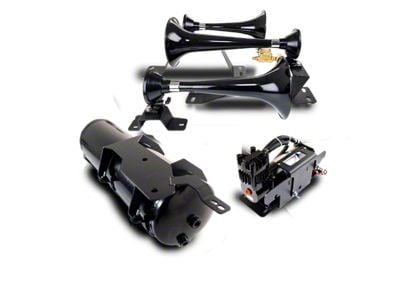 Direct Fit Onboard Air System and Model 230 Beast Triple Train Horn (20-25 Silverado 2500 HD)
