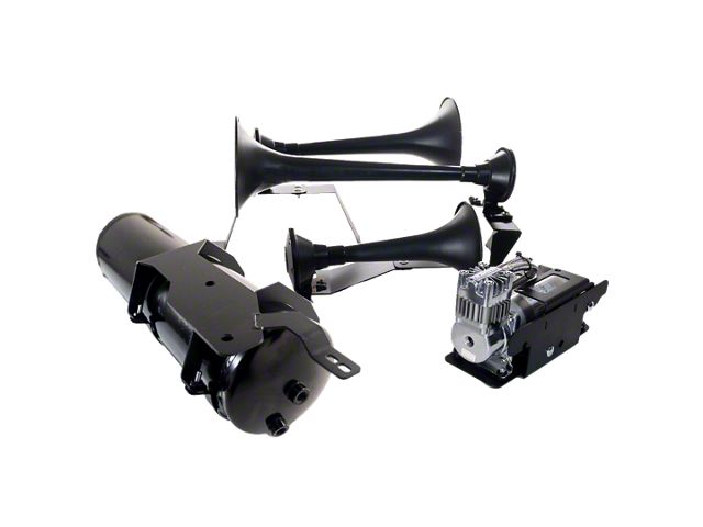 Direct Fit Onboard Air System and Model 730 Demon Triple Train Horn (20-24 Silverado 2500 HD)