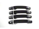 Chrome Delete Door Handle Covers; Gloss Black (15-19 Silverado 2500 HD Double Cab, Crew Cab)