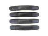 Chrome Delete Door Handle Snap-On Covers; Gloss Black (20-25 Silverado 2500 HD)