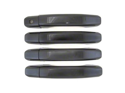 Door Handle Covers; Gloss Black (20-24 Silverado 2500 HD)