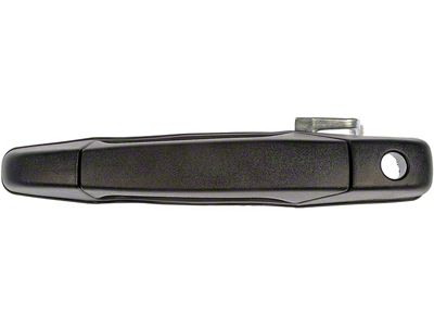 Exterior Door Handle; Front Left; Textured Black; Metal Plastic; Without Chrome Lever (07-14 Silverado 2500 HD)