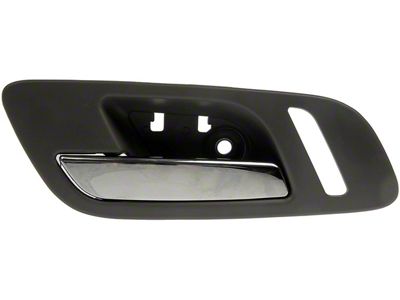 Interior Door Handle; Front Left; Titanium; Chrome; Plastic; With Heated Seats; Without Memory (07-14 Silverado 2500 HD)