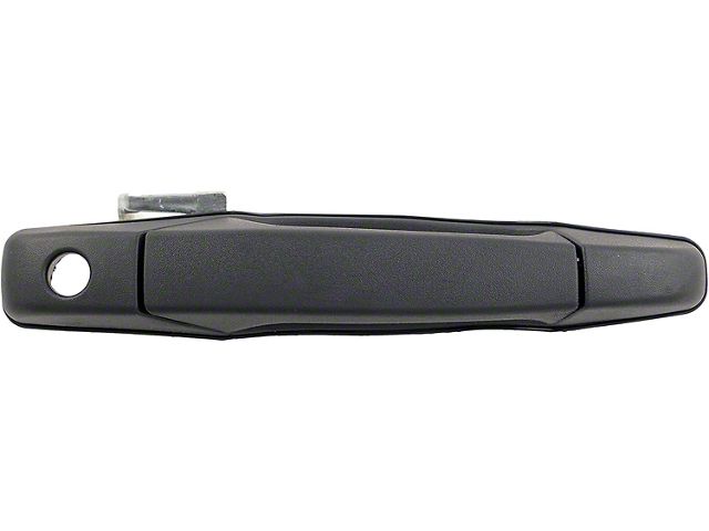 Exterior Door Handle; Front Right; Textured Black; Metal; Plastic; With Keyhole; Without Chrome Lever (07-14 Silverado 2500 HD)