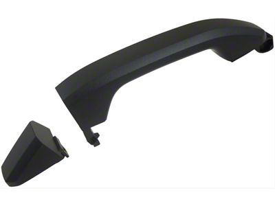 Exterior Door Handle; Front Right; Textured Black; Plastic; Without Keyhole and Passive Entry (15-19 Silverado 2500 HD)