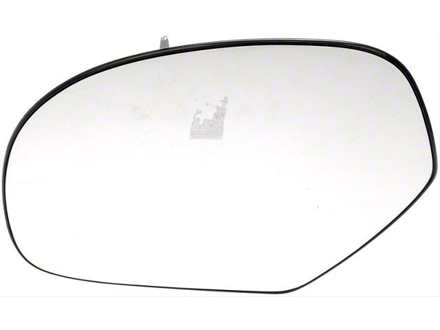 Door Mirror Glass; Plastic Backed; Left; Power; With Heated and Single Glass (07-14 Silverado 2500 HD)