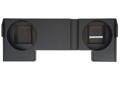 Dual 10-Inch Down Firing Subwoofer Box; Poly Coated (01-06 Silverado 2500 HD Crew Cab)