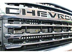 Dual 40-Inch Amber and White LED Light Bars with Grille Mounting Brackets (20-24 Silverado 2500 HD)