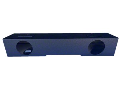 Dual 8-Inch Front Firing Subwoofer Box; Poly Coated (15-19 Silverado 2500 HD Crew Cab)