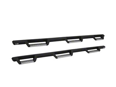 Westin HDX Stainless Wheel-to-Wheel Drop Nerf Side Step Bars; Textured Black (07-19 Silverado 2500 HD Crew Cab DRW w/ 8-Foot Long Box)