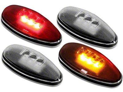 Dually LED Side Marker Lights; Clear (07-14 Silverado 2500 HD)