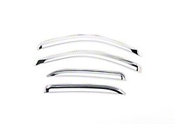Putco Element Chrome Window Visors; Channel Mount; Front and Rear (07-14 Silverado 2500 HD Crew Cab)