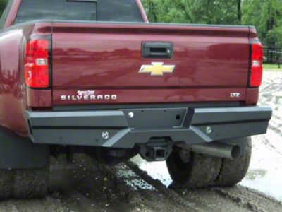 Elevation Rear Bumper; Fine Textured Black (11-19 Silverado 2500 HD)