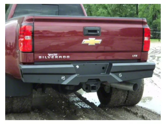 Elevation Rear Bumper; Fine Textured Black (11-19 Silverado 2500 HD)