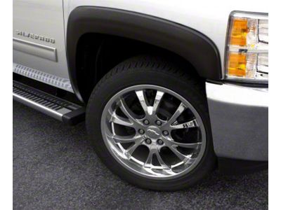 Elite Series Sport Style Fender Flares; Front and Rear; Smooth Black (01-06 Silverado 2500 HD)