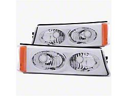 Euro Style Parking/Turn Signal Lights; Chrome (03-06 Silverado 2500 HD)