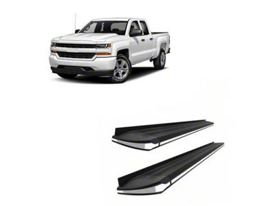 Exceed Running Boards; Black (07-19 Silverado 2500 HD Double Cab)