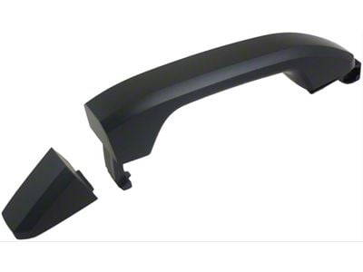 Exterior Door Handle; Front Right; Smooth Black; Plastic; Without Passive Entry (15-19 Silverado 2500 HD)